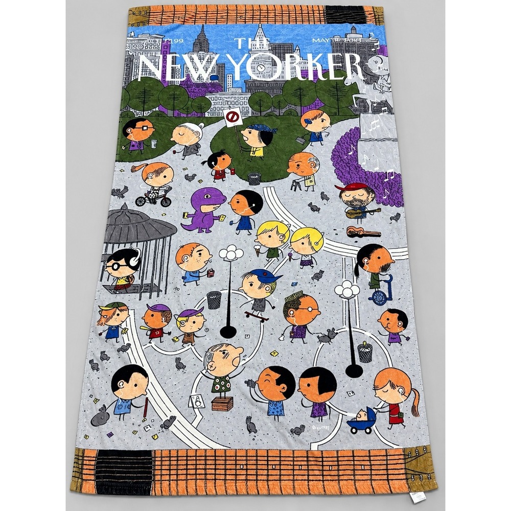 The New Yorker Union Square Beach Towel May 31 2010 Cartoon City Ivan Brunetti